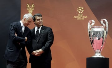 Johan Cruyff con Joan Laporta.