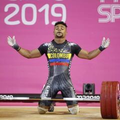 Colombia gana oro y plata en levantamiento de pesas 61 kg