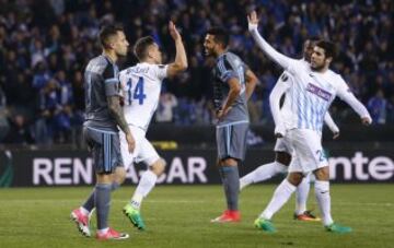 1-1. Leandro Trossard celebró el gol del empate.