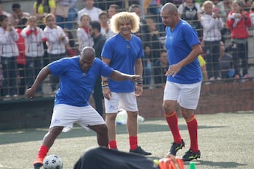 Alegría y muchos recuerdos en la práctica de las Leyendas de la Selección Colombia, previo al duelo con Barcelona 