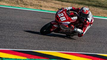 Izan Guevara durante los entrenamientos del viernes del GP de Alemania.