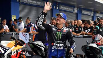 Maverick Viñales tras la clasificación del GP de Tailandia.