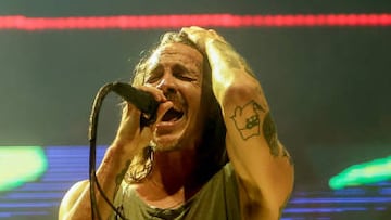 Brandon Boyd, cantante de Incubus, durante el Mad Cool 2022.