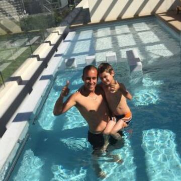 Con tres días libre Pereira aprovechó de compartir con su hermano Agustín.