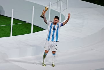 Argentina's Lionel Messi celebrates 
