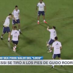 ¿Pecho frío? La intensa barrida de Messi en la práctica argentina