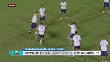 Y allí le dicen "pecho frío": Messi entrenando con Argentina como nunca antes