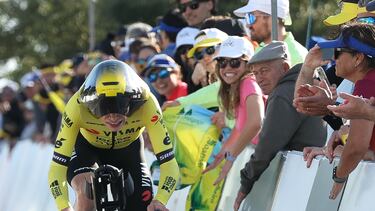 Jonas Vingegaard, durante la cronoescalada al Alto de Malhao en la Vuelta al Algarve.