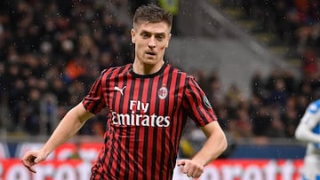 Piatek, con el Milán.