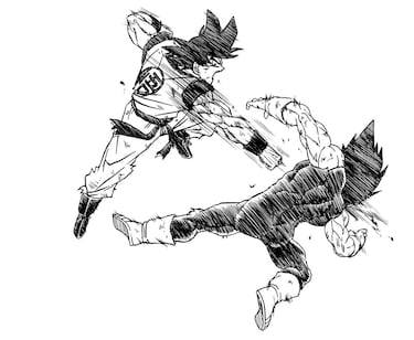 Toyotaro de ‘Dragon Ball Super’ ilustra el combate más brutal entre Goku y Vegeta