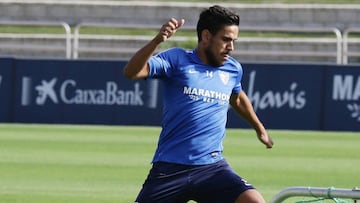 Recio se lesiona y disparan las alarmas en el Málaga