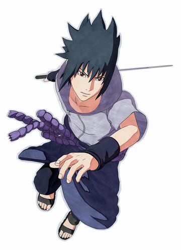 Sasuke Uchiha es otro protagonista de la serie y uno de los supervivientes del Clan Uchiha. Es hijo de Fugaku Uchiha y Mikoto Uchiha, hermano de Itachi Uchiha, así como la Reencarnación actual de Indra Otsutsuki. A pesar de crear relaciones con los miembros del Equipo Kakashi, Sasuke decidió desertar de Konohagakure en busca del poder necesario para vengar a su clan y asesinar a Itachi.