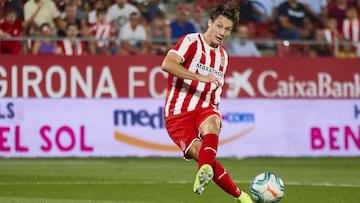 Marc Gual, en un partido con el Girona.