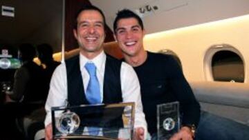 Mendes y Cristiano, agente y jugador.