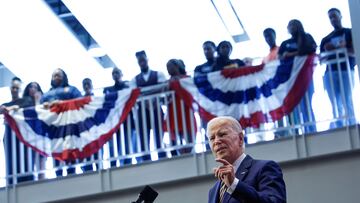 U.S. President Joe Biden delivers remarks on his economic agenda at Prince George's Community College in Largo, Maryland, U.S. September 14, 2023. REUTERS/Jonathan Ernst