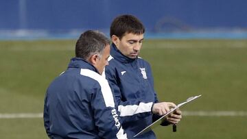 Asier Garitano, durante un entrenamiento.