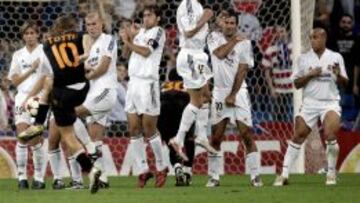 Totti, en uno de sus partidos en el Bernabéu