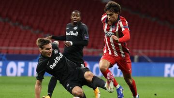 João Félix jugando con el Atlético contra el Salzburgo