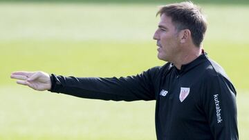 Berizzo, en un entrenamiento