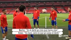 Koke's jibe at Isco and Nacho: "At least I'll play in the derby!"