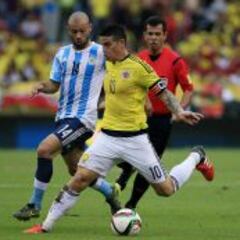 Mascherano elogia a James: Es un jugador de primer nivel