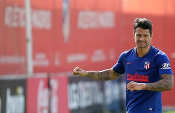 El primer entrenamiento del Atleti tras el parón