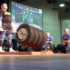 Las gestas físicas en un minuto de Savickas, el hombre más fuerte del mundo