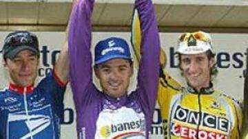<b>TRES ESPAÑOLES EN EL PODIO. </b>mancebo, Rubiera y Zarrabeitia lideraron la vuelta a Burgos.