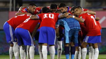 Futbol, Chile vs Venezuela.
 Clasificatorias al mundial de Catar 2022.
 Los jugadores de la seleccion chilena se reunen antes del partido clasificatorio al mundial de Catar 2022 contra Venezuela disputado en el estadio San Carlos de Apoquindo en Santiago 