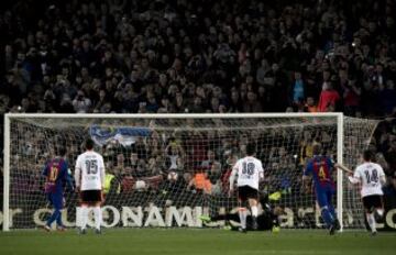 Messi scored the penalty.
