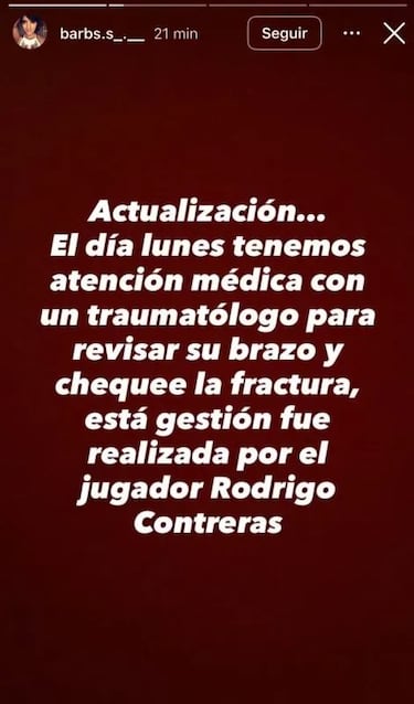 El conmovedor gesto de Contreras con un hincha de la U que fue herido en Argentina