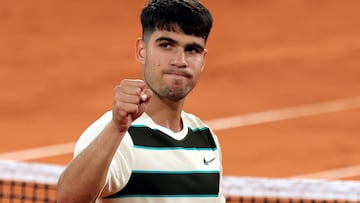 Carlos Alcaraz, en Roland Garros.