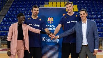 Niang, Oriola, Pustovyi y De la Fuente, embajadores del baloncesto del Fc Barcelona en el programa One Team de la Euroliga.