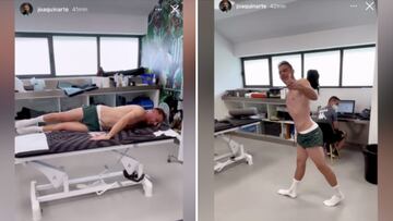 El show de Joaquín al terminar la sesión de fisio: el momento final es tremendo