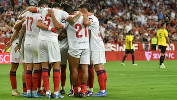 Celebración sevillista.