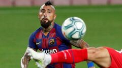 El esfuerzo de Vidal otra vez no fue suficiente para el Barcelona