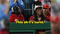 Mic-ed up Eagles players D’Andre Swift and Terrell Edmunds attended the Phillies’ NLCS playoff Game 2 and we were blessed with their commentary.