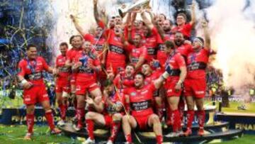 El Toulon celebra la Champions en Twickenham.