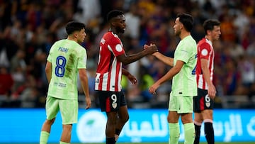 08/01/25 S PARTIDO XLI SUPERCOPA ESPA?A EN ARABIA SAUDI SEMIFINAL
ATHLETIC BILBAO - BARCELONA
PEDRI I?AKI WILLIAMS ERIC GARCIA
