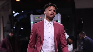 Markelle Fultz, antes de un partido con Philadelphia 76ers.