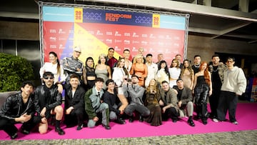 Foto de familia durante la bienvenida al Benidorm Fest 2026, en el Centro Cultural de Benidorm, a 7 de febrero de 2026, en Benidorm, Alicante, Comunidad Valenciana (España). Se trata de la quinta edición del festival en la que se celebrarán dos semifinales - el 10 y 12 de febrero - antes de la final del 14 de febrero de 2026.
07 FEBRERO 2026;MÚSICA;FESTIVAL;CANTANTES;ENTRETENIMIENTO;RTVE;
Roberto Plaza / Europa Press
07/02/2026