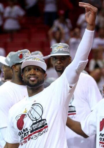 Dwyane Wade, feliz por alcanzar sus quintas Finales.