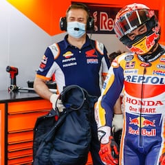 Márquez vuelve 14º del hospital en la pole de Quartararo