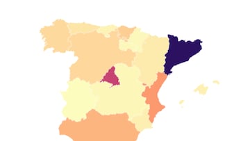 El mapa de las comunidades autónomas que menos comida desperdician