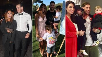 Im&aacute;genes de Gareth Bale con Emma Rhys-Jones, de Lionel Messi con Antonella Roccuzzo y sus dos hijos y de Sergio Ramos con Pilar Rubio y sus dos hijos