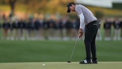 Nick Taylor of Canada putts for birdie on the first playoff hole during the WM Phoenix Open final round at TPC Scottsdale on February 11, 2024, in Scottsdale, Arizona.