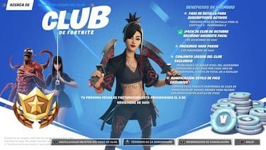 Club de Fortnite noviembre 2021: skin Sierra y sus objetos ya disponibles