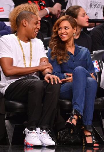 Jay-Z y Beyonce, en el Barclays Center de Brooklyn.
