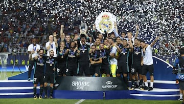 El Madrid se alz&oacute; con la Supercopa de Europa de 2017 al ganar al Manchester United (2-1).