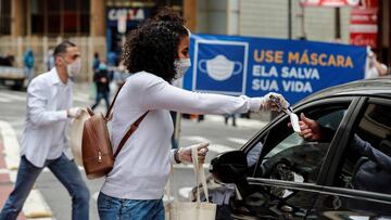 En Sao Paulo es obligatorio el uso de mascarilla. EFE/ Sebastiao Moreira